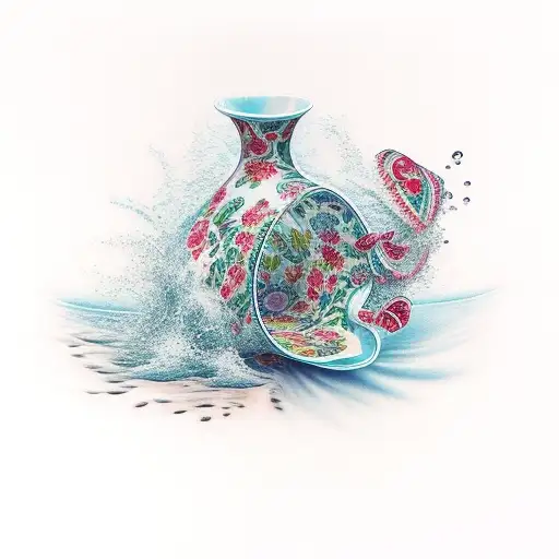 Vase Spilling Water