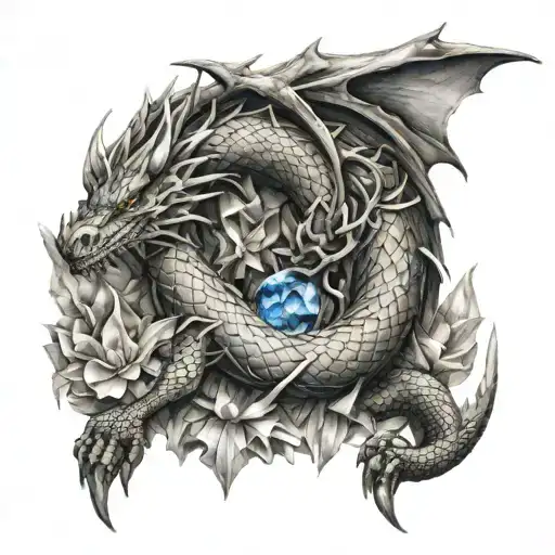 Dragon And Crystalls