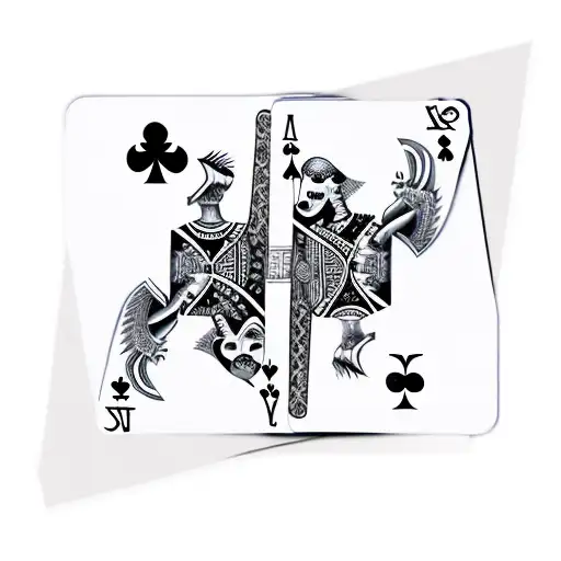 Playing Cards Grim Reaper And Inverted Angel