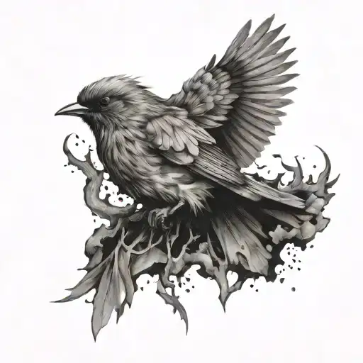 Phenoix Bird Rising Out Of Ashes