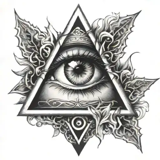 Triangle Illuminati Eyes Like Fire