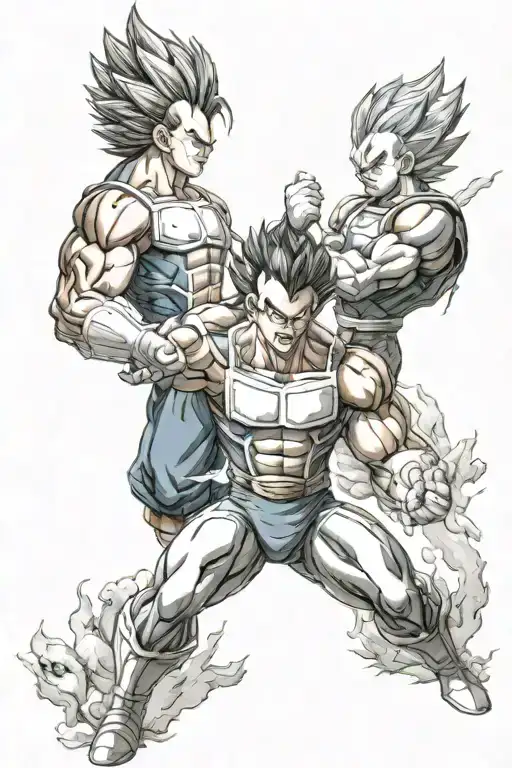 Battle Scene Featuring Vegeta