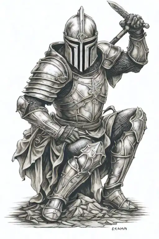 Knight Kneeling Spartan