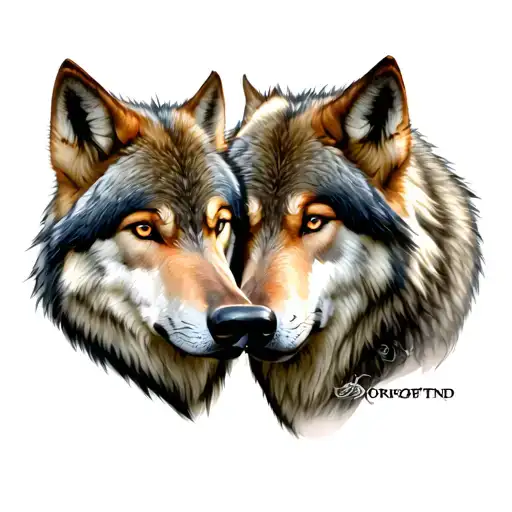 Wolf Protecting His Mate