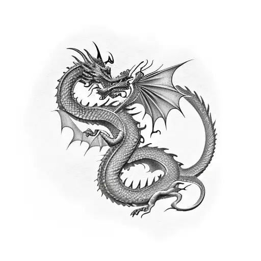Dragon With Wall