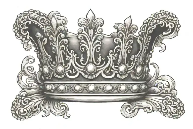 Queen Crown With Shadow