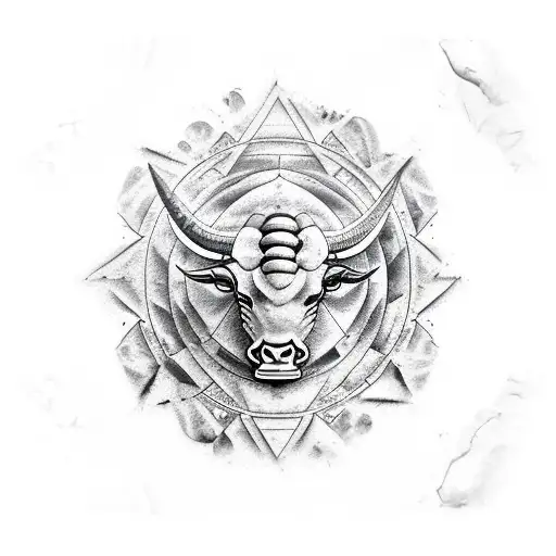 Taurus Zodiac In Dry Mud