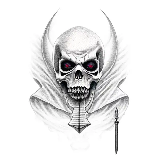 Scary Grim Reaper With Hood Ans Scyth