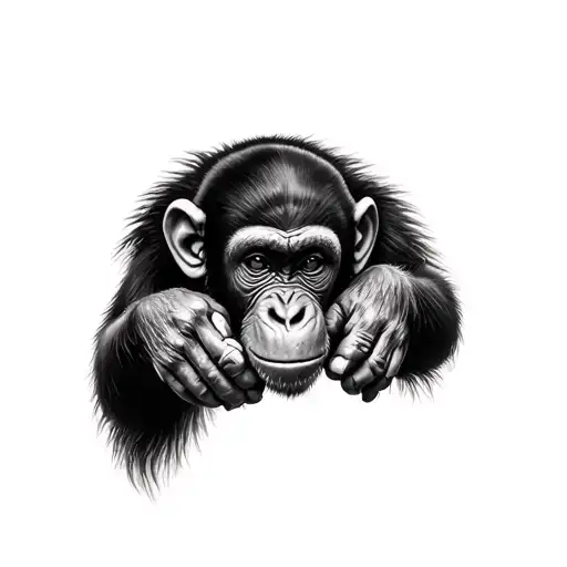 Monkey Holding Hands