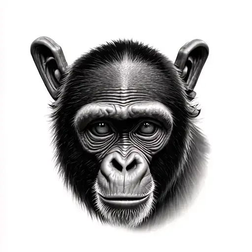 Monkey Covering Eyes