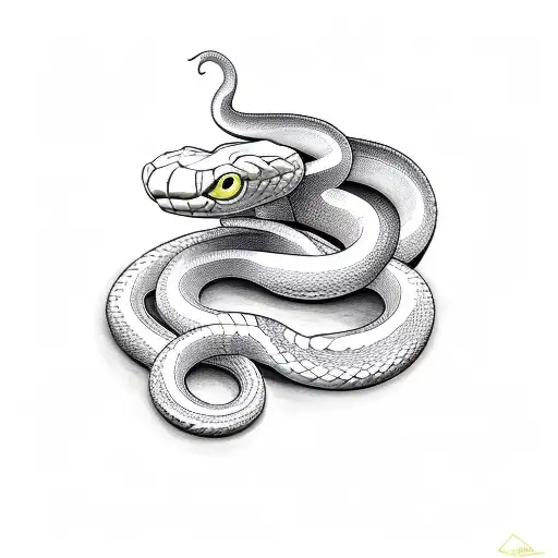 Snake Guarding A Stack Of Books And Flowers Surrounding It