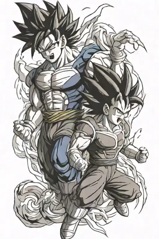 Goku Vs Vegeta Power Struggle