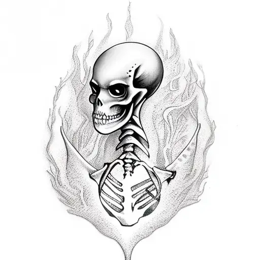 Dark Mermaid Skeleton