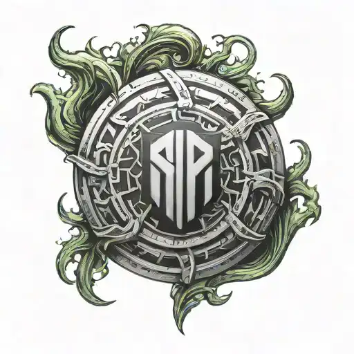 Logo Marvel Shield Split With Logo Hydra
