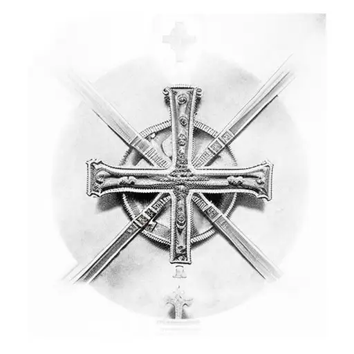 Steampunk Christian Cross In The Mount With Roman Soldiers On They Knees