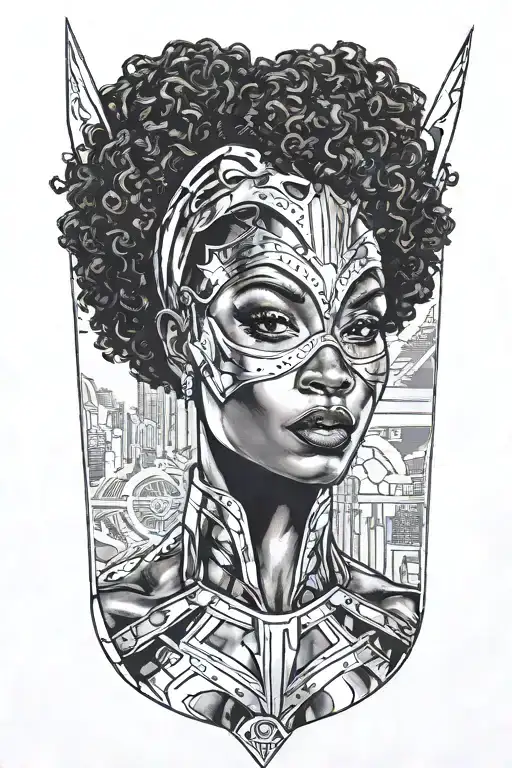 Black Woman Sexy Superhero