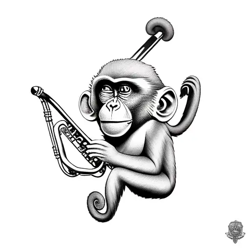 Monkey With A Trumpet