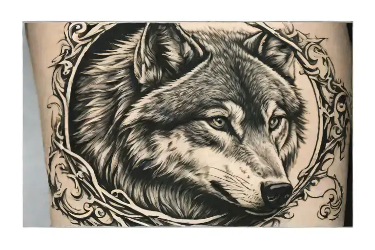 Wolf Arm Band Tattoo Design