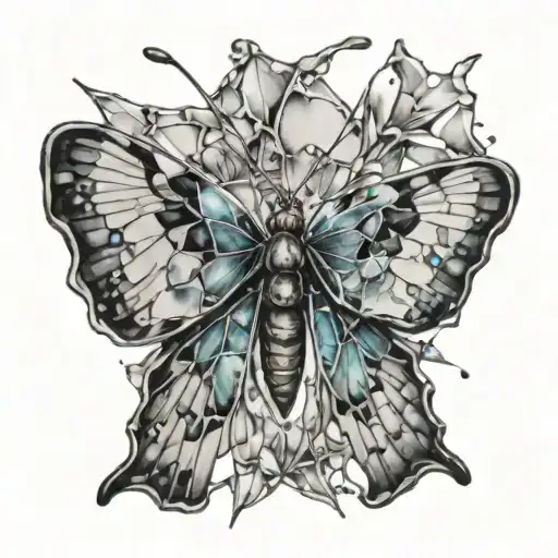 Broken Glass Butterfly
