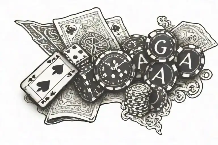 Gitano Letters With Gambling Themed