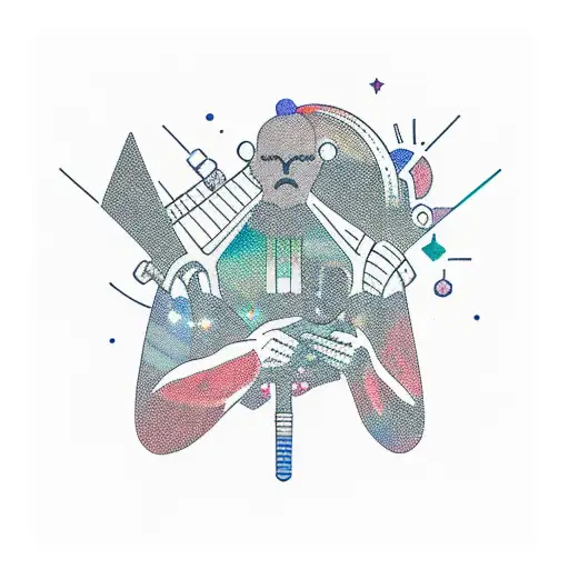 A Hiker Exploring A Galaxy