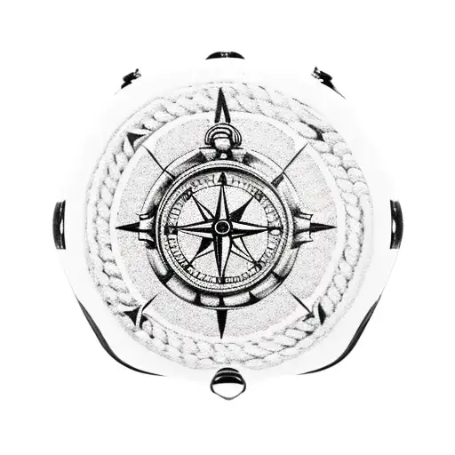 Pocket Watch Compass Anchor Rope Fishing Burn Every Boat Be A Good Man