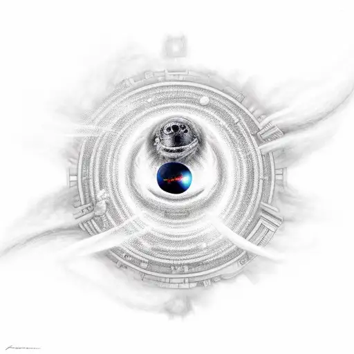 Black Hole With Event Horizon With A Fantasy Inspired Surrounding