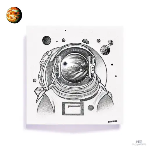 Realistic Depiction Of An Astronaut Exploring A Distant Planet