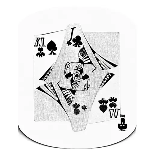 Joker With Haha And Cards With Red Lettering On Forearm