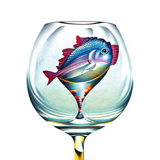 Wine Glass With Ocean In It