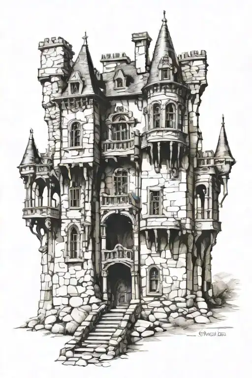 Gothic Architecture Deteriorated Castle