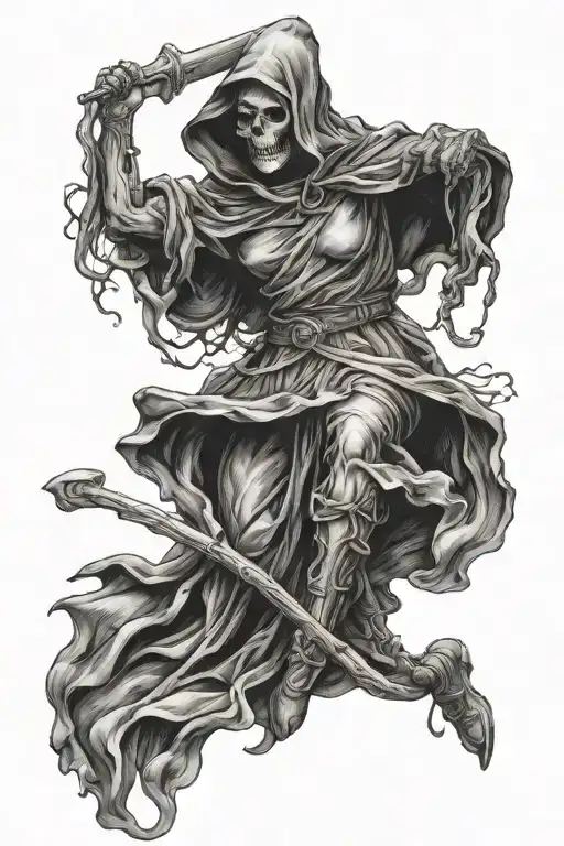 Michelangelo Female Grim Reaper