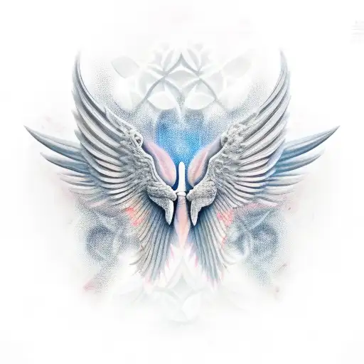 Phenoix With Wings Surounding And Swirling It's Body Like A Circle