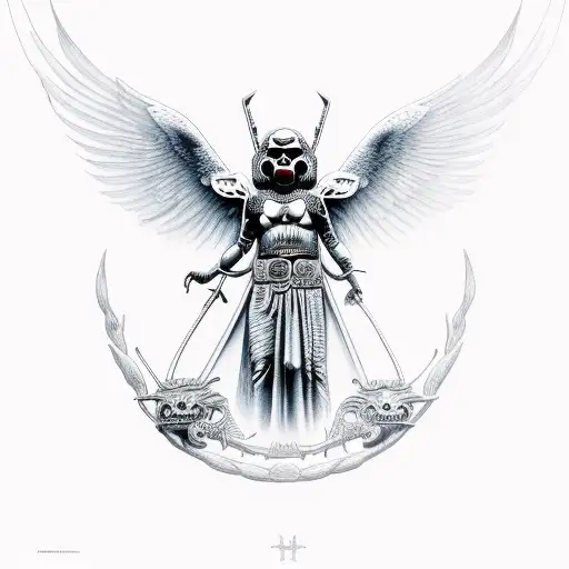 Ancient Greek Death Angel With An Auroboros