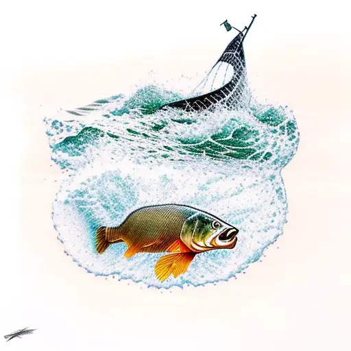 Two Guys Fishing Third Guy Jumping To Water