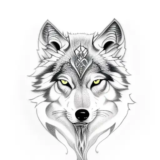 Black White Smoke Wolf