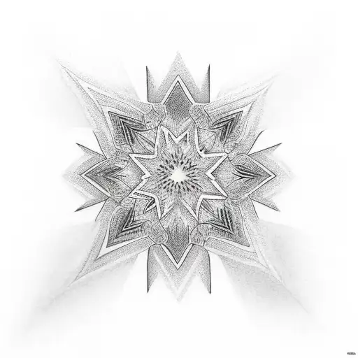 The Numbers 06 In The Outline Of A Star