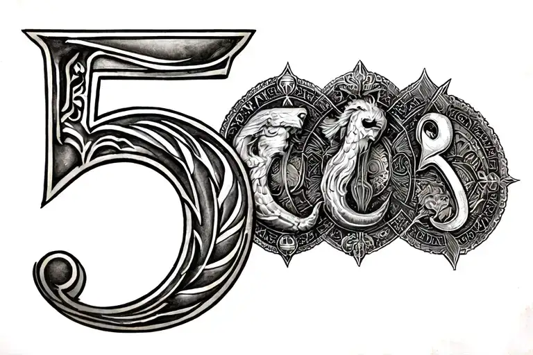 Gemini Symbol And Number 5