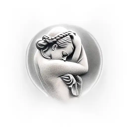 Female Statue Protecting Her Children