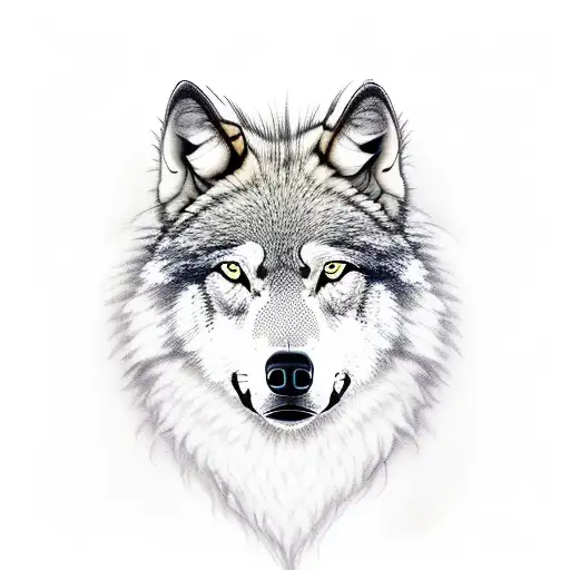 Standing Wolf Watching Away