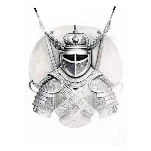 Knight Fighting Samurai