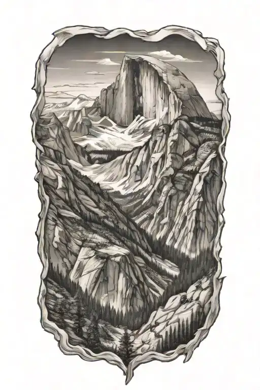 Mt Whitney And Half Dome Peaks