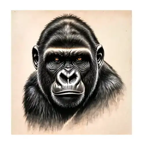 Gorilla Hand Tattoo Design