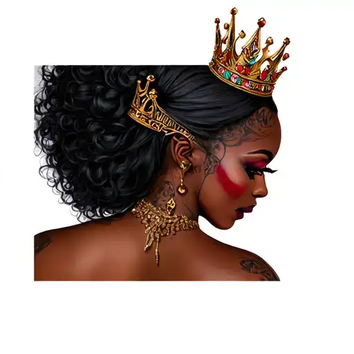 African-american Vampire Women With Crown