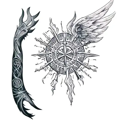 Filler Norse Mythology Arm Sleeve Vegvisir