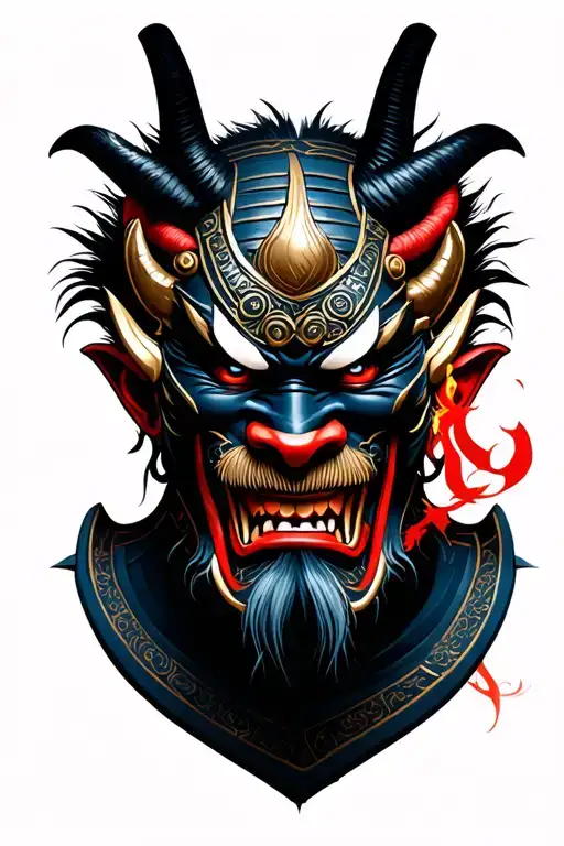 Samurai Mask Oni Demon Mask