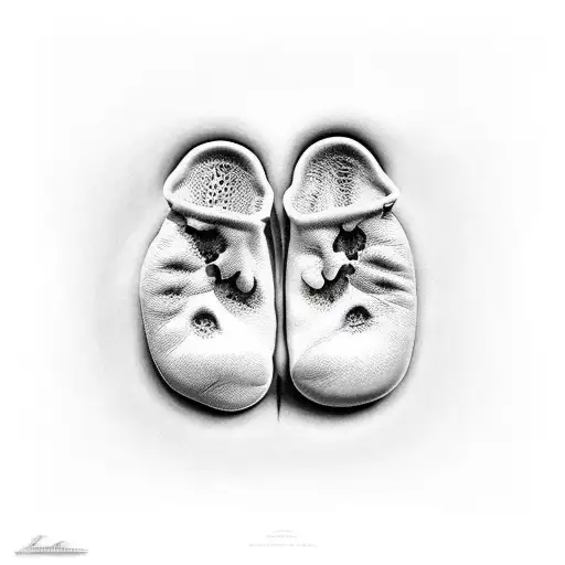 Baby Feet Prints In A Heart Shapt