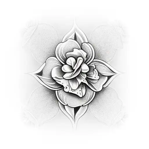 Rosary Cross And Gardenia Flower