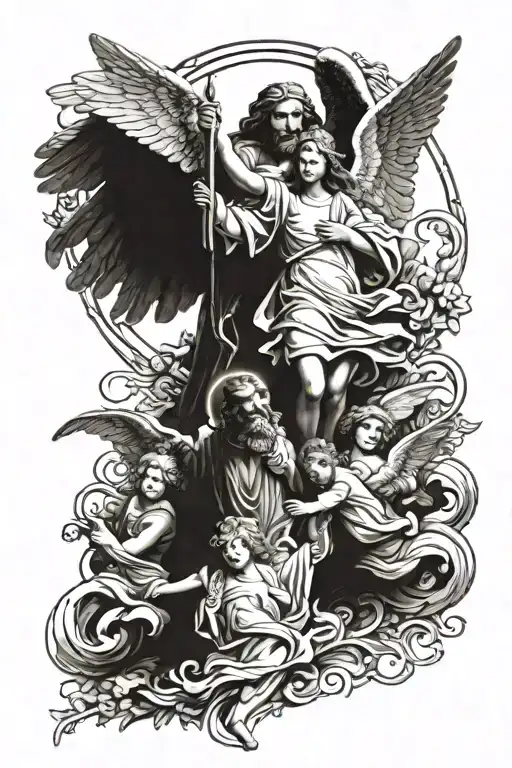 Angels With Jesus Christ