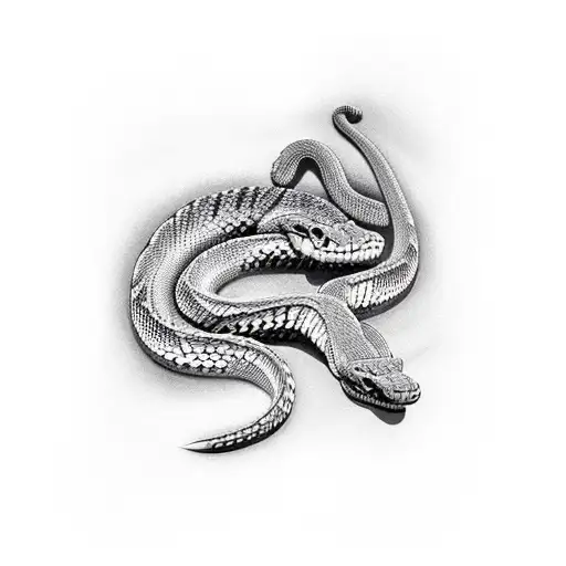 Rattlesnake Inside A Skeleton